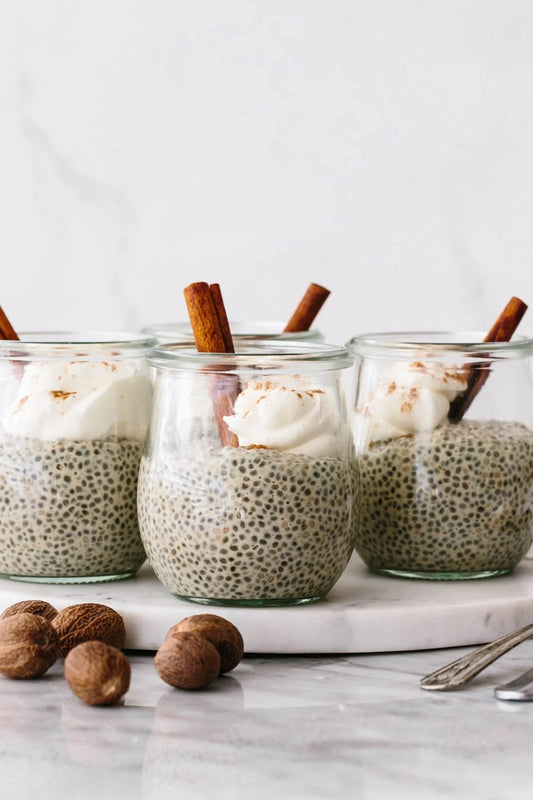 White Christmas Chia Pudding