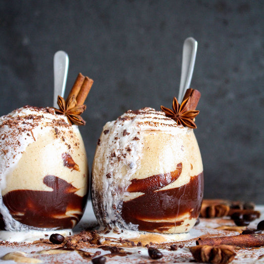 Cinnamon Spiced Salted Caramel Iced Latte