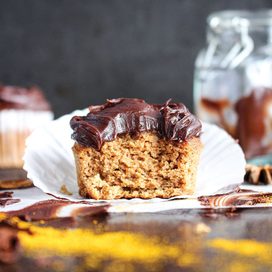 Golden Spiced Sweet Potato Banana Muffins