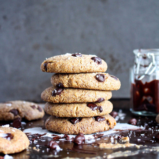 Soft Baked Choc Chip Almond Butter Cookies