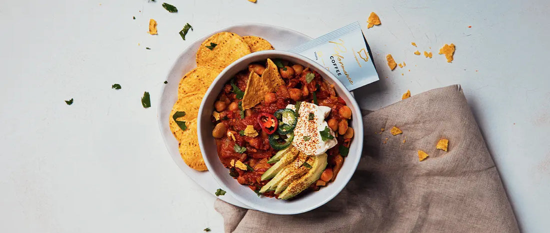 Coffee Spiked Vegetarian Chilli Beans