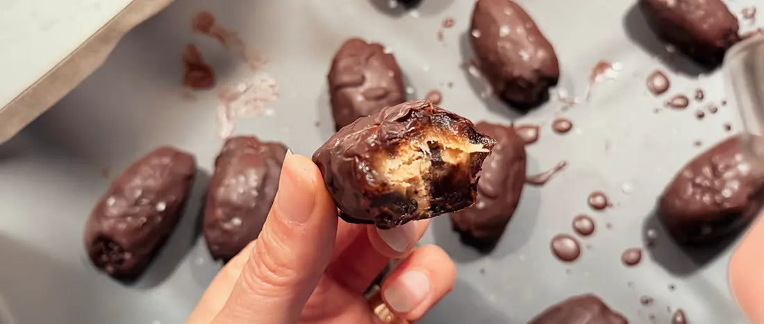 Mocha Cookie-Dough Stuffed Dates