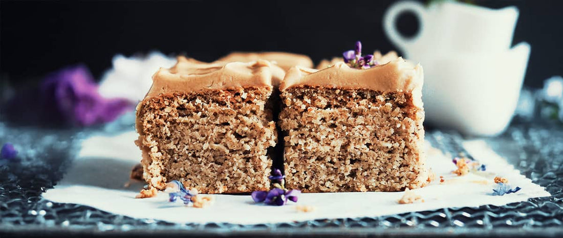 Maple Vanilla Banana Bread + Protein Packed Espresso Frosting!