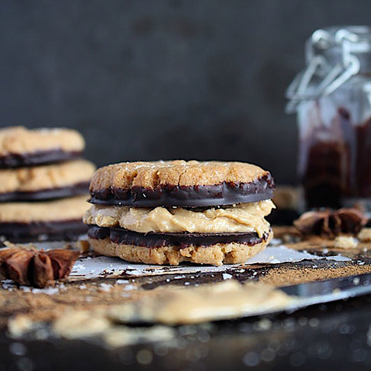 Spiced Cashew Butter Cookie Sandwiches