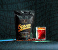 A bag of coffee beans against a backdrop highlighting the birthday sale