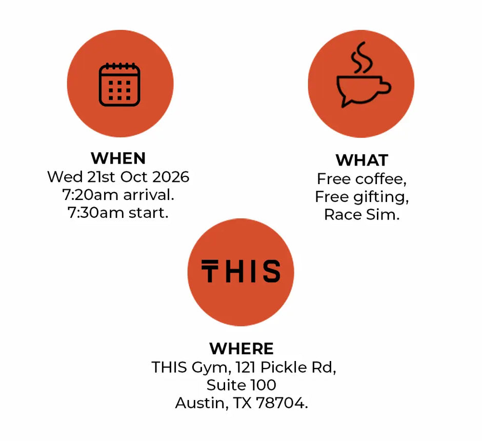 When: Wed 21st Oct 2026, 7:20am arrival, 7:30 am start. Where: THIS Gym , 121 Pickle Rd, Suite 100, Austin, TX