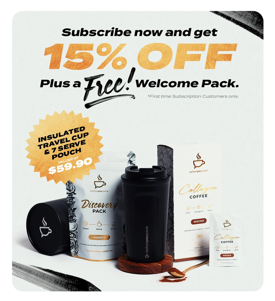 Subscribe now and get 15% off plus a free welcome pack valued at $59.90. First time subscription customers only.