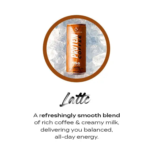 Latte a refreshingly smooth blend of rich coffee & creamy milk.