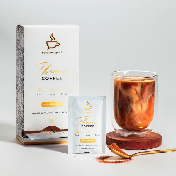 cold brew coffee with l-carnitine Preworkout | Thermo Energy Coffee enhancing the cascade effect Drinking Water with Meals CyberMonday2025 Size:5 Packets